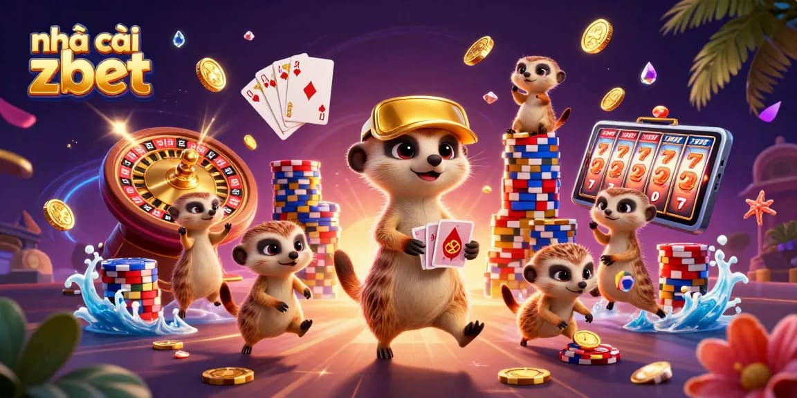 Experience the thrill at nhà cái zbet with playful meerkats managing an intricate casino.