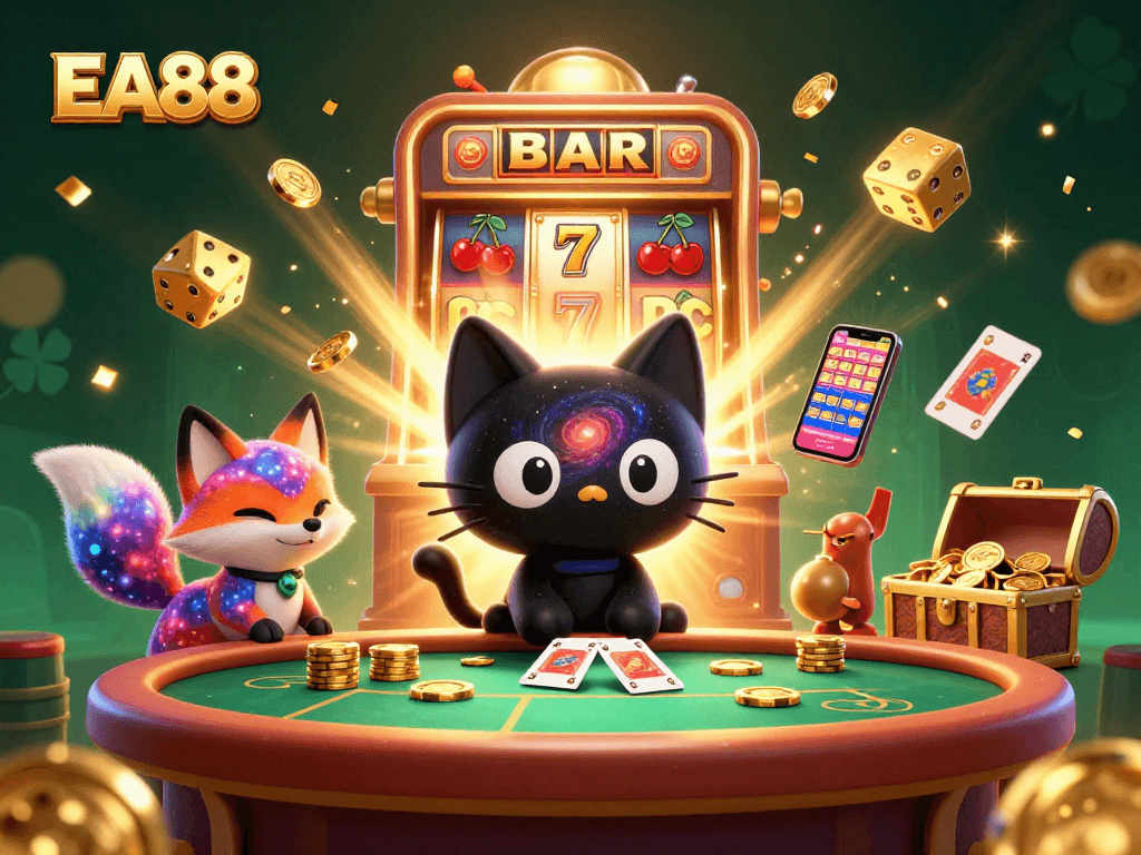 EA88 captivates players with vibrant casino excitement, featuring a black hole cat and cosmic themes.