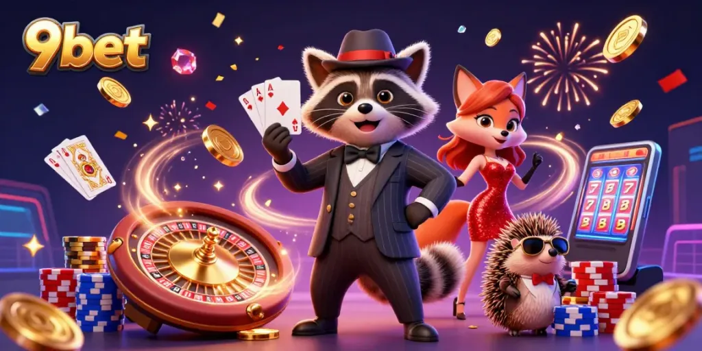 Win big at 9bet with immersive gaming experiences featuring exciting characters and vibrant casino elements.