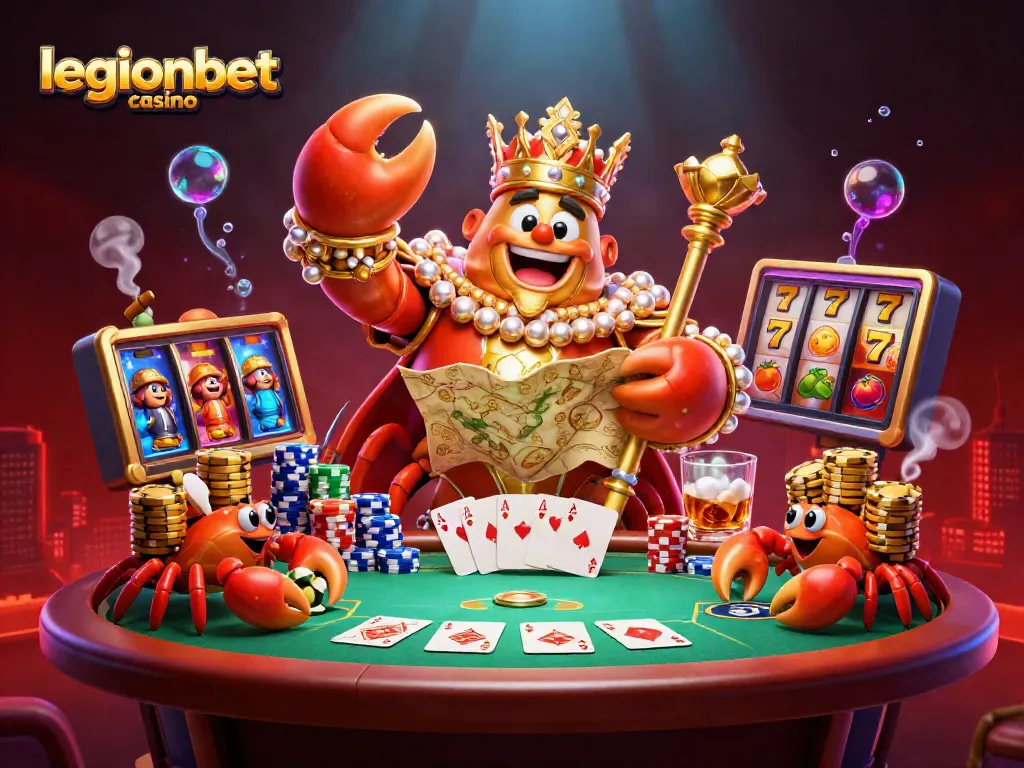 Experience thrilling gameplay at legionbet casino with vibrant scenes of poker and slots.