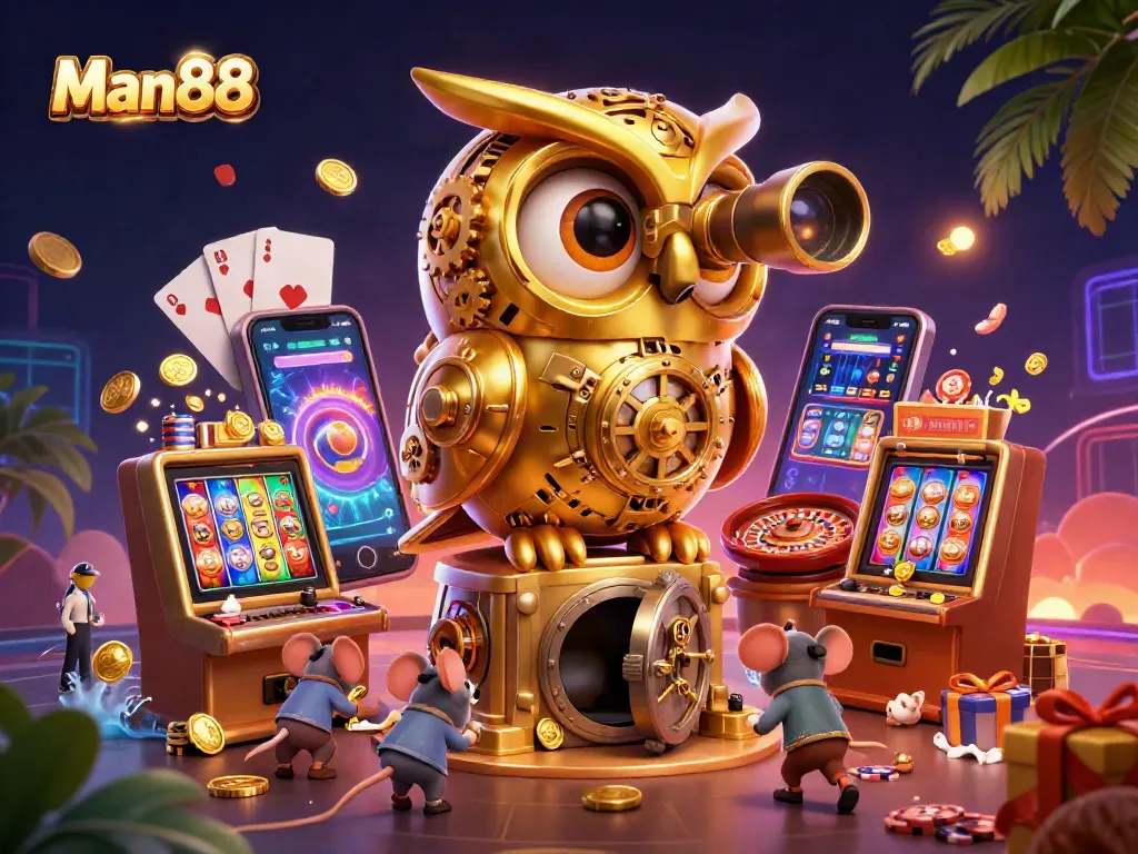 Experience the thrill of winning at Man88 with vibrant slot games and engaging casino elements.