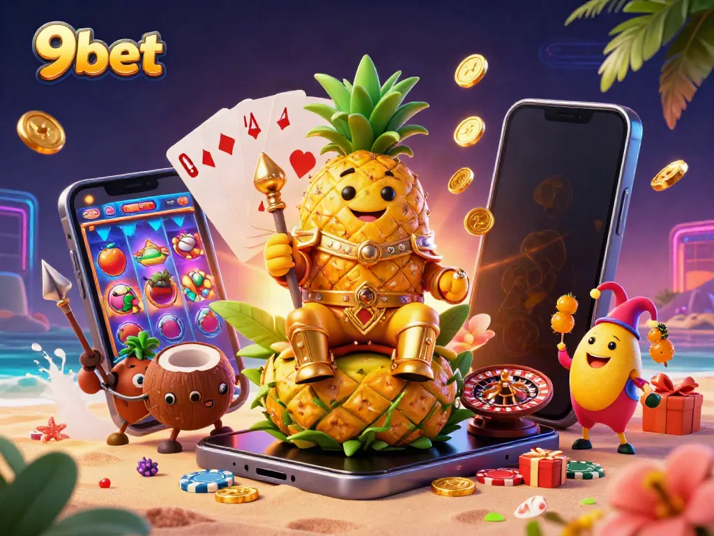 Celebrate with the 9bet golden pineapple king amid vibrant casino action and excitement.