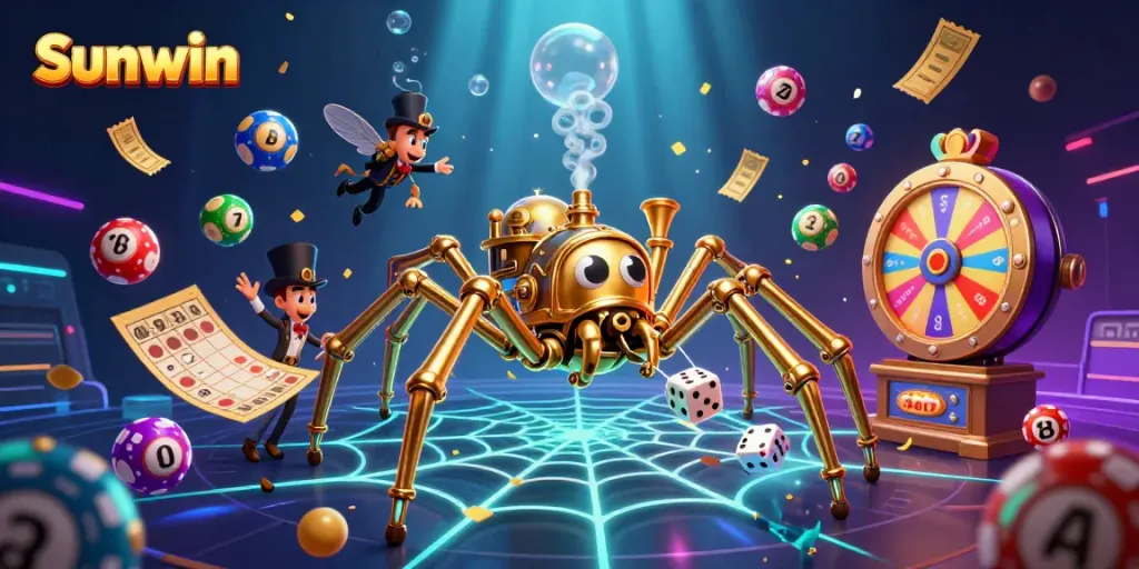 Experience thrilling gameplay action with Sunwin in a rich, dynamic casino scene.
