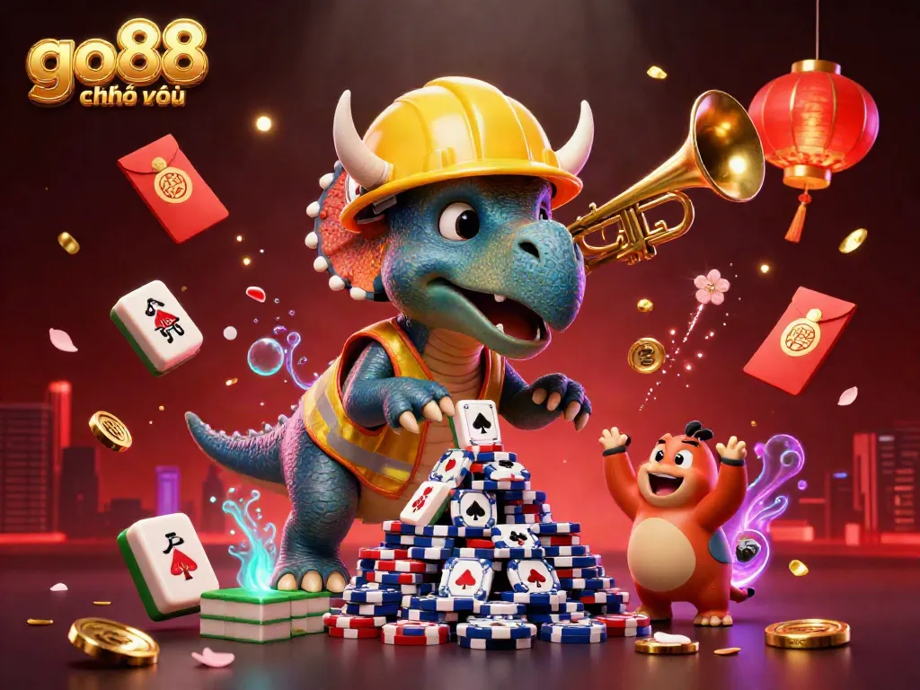 Experience the excitement of go88 chính thức with a vibrant 3D illustration depicting joyous casino characters.