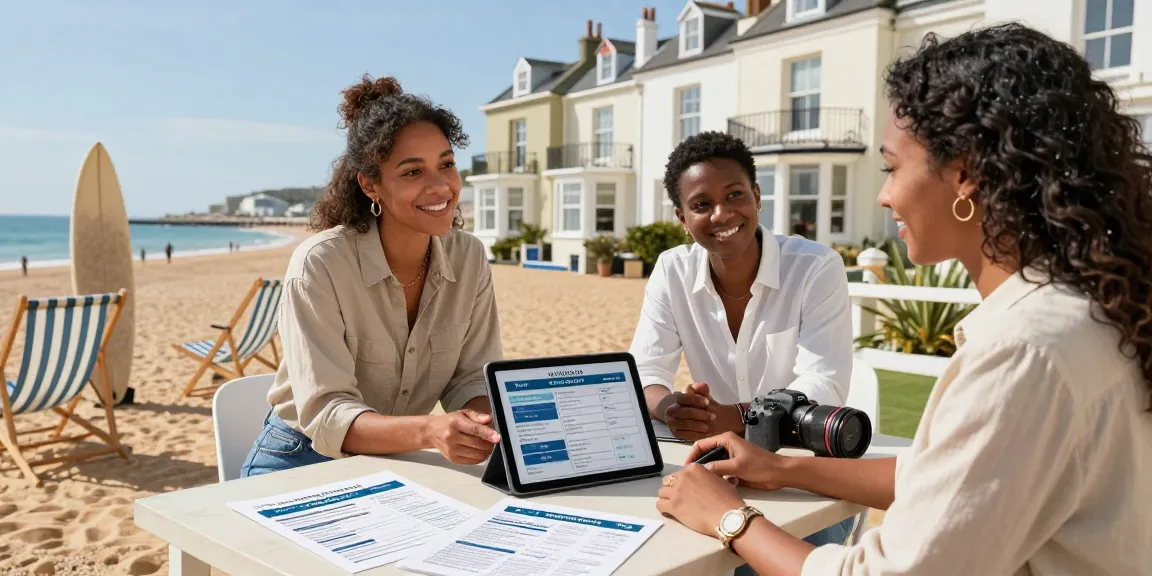 Brighton holiday-let management consultation with property types and marketing materials.