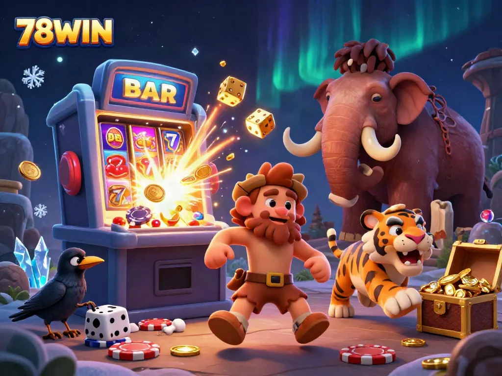 Experience thrilling gaming action at 78WIN, where the prehistoric casino comes alive with vibrant 3D elements!