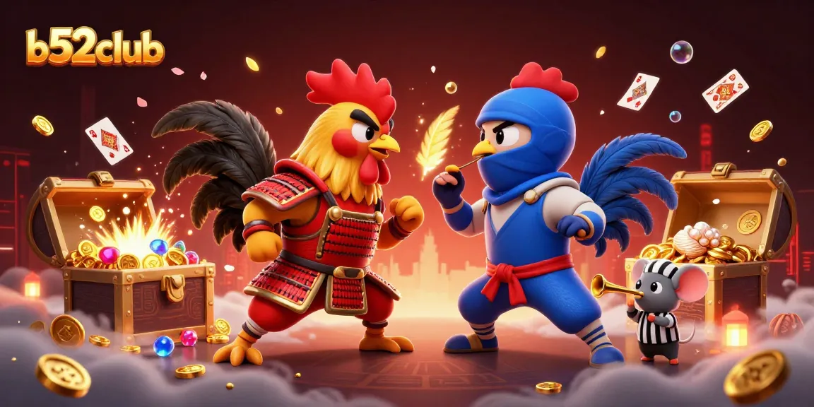 Engage in thrilling battles with b52club's unique gameplay featuring cartoon roosters in action.