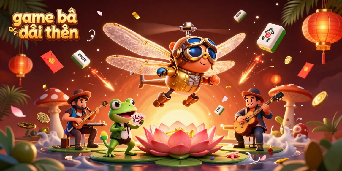Experience game bài đổi thưởng with vibrant 3D casino illustrations featuring dynamic gaming elements.