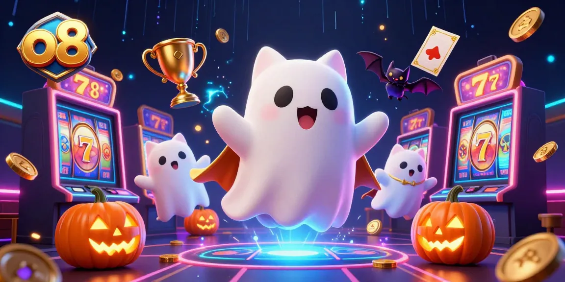 Engage with the thrilling world of o8 as a ghost cat explores a glowing online casino.