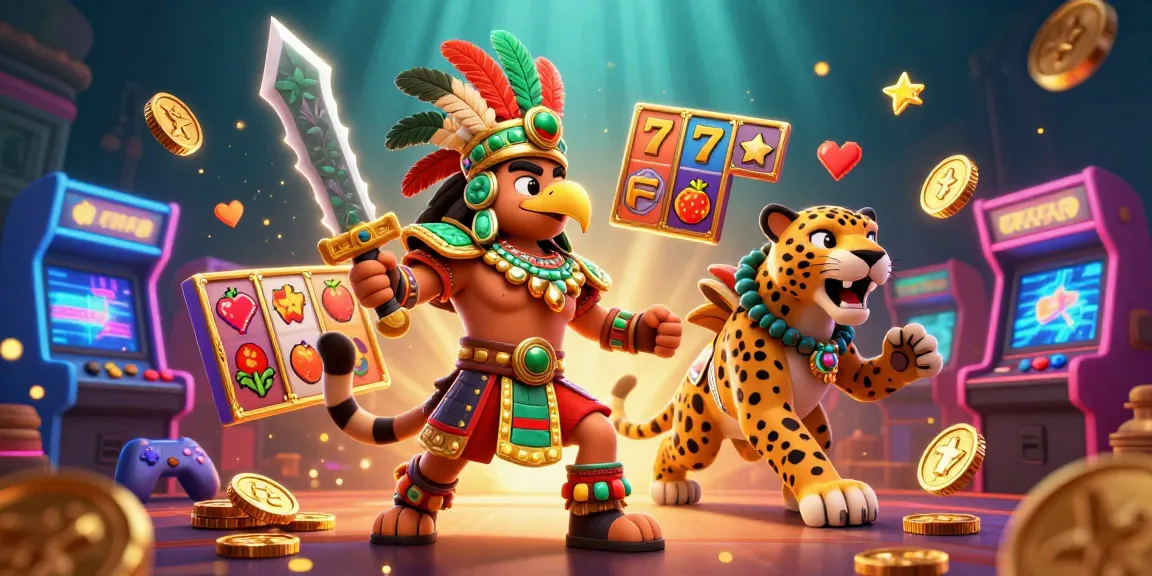 Spin to win with crazyvegas in an ultra-detailed Aztec-themed casino scene featuring vibrant slot elements.
