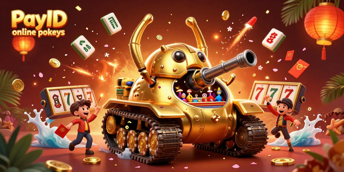Experience PayID online pokies in a vibrant, immersive casino scene bursting with energy.