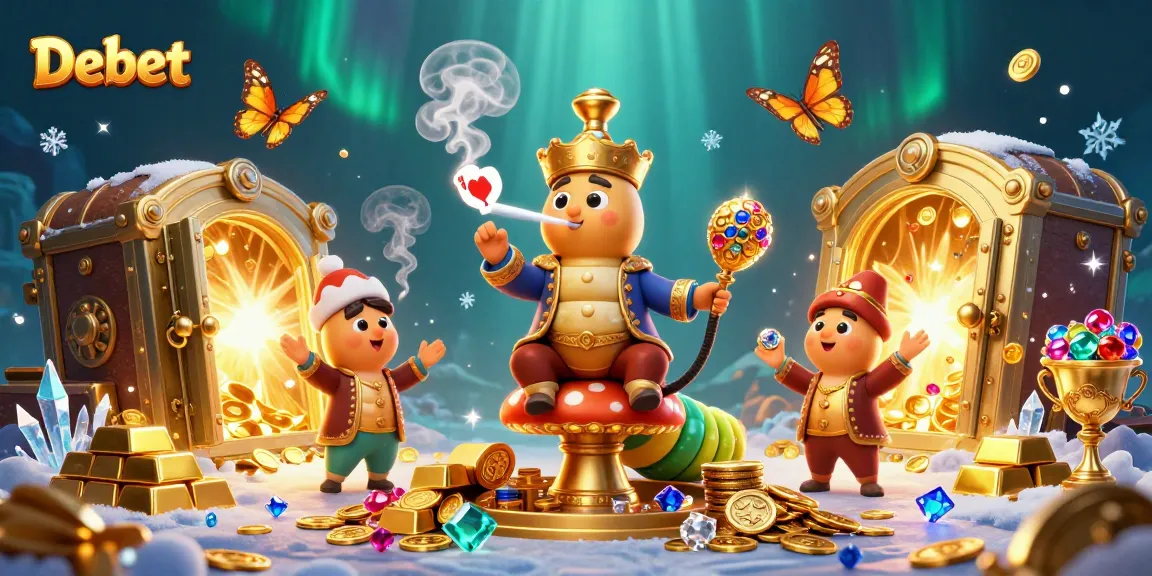 Experience thrilling gaming action with Debet's vibrant casino-themed digital illustration.