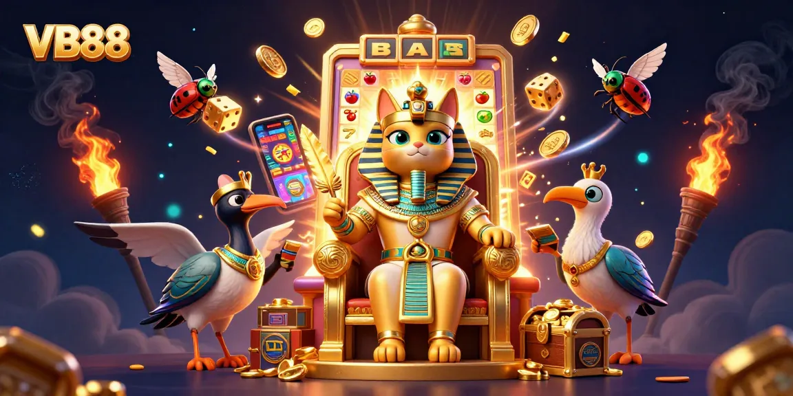 Spin to win at VB88 with vibrant slot machines and a fun Egyptian theme.