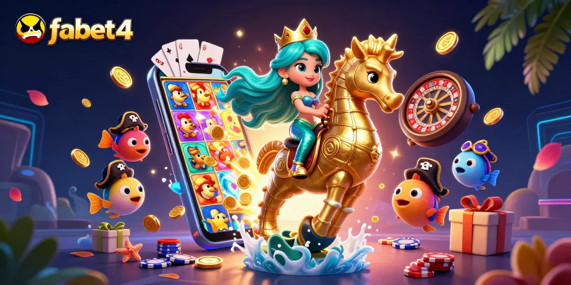 Experience the excitement of fabet4 with vibrant characters and thrilling casino elements in a dynamic scene.
