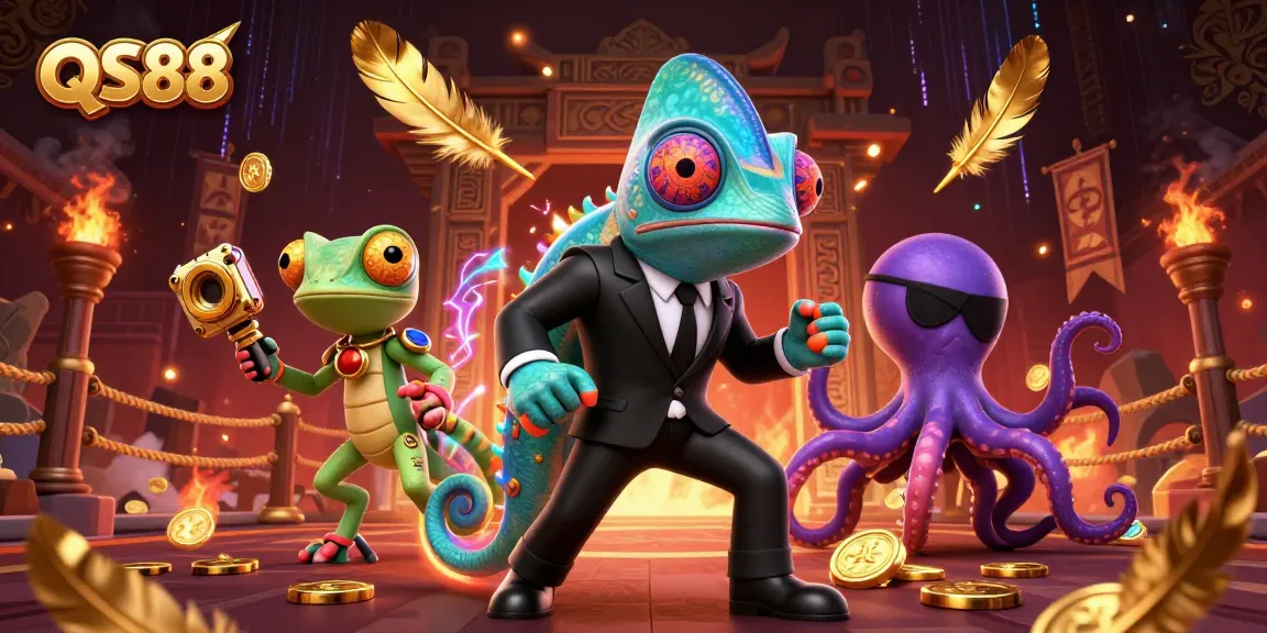 Immerse in the QS88 casino experience with colorful characters and dynamic gameplay elements